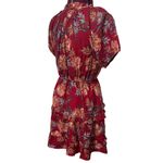 Band of Gypsies BAND OF THE FREE Boho Connie Garnet Floral Mini Dress Red Ruffle NWT Medium Photo 6