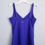 Under Armour ‎ Royal Blue V-neck Athletic Tank Built In Bra Photo 4