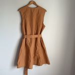 3.1 Phillip Lim NEW   Belted Cottonblend Poplin Mini Dress - Camel Photo 3