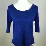 American Eagle  Blue Striped Jegging Top Size S Photo 0
