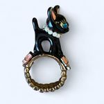 Betsey Johnson  Vintage 2000s rare Black Cat ring Photo 2