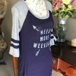 Awake  T-shirt blue & white graphic  small Photo 7