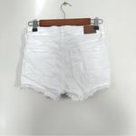 American Eagle Outfitters White Distressed Jean Shorts Size 2 Photo 4