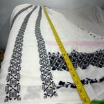 Q&A  Embroidered White navy small lined  boho Dress Photo 7