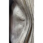 Coach Crossbody Bag Dark Gray Pebbled Leather with Gold Chain-strap Purse Photo 13