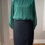The Limited Vintage  Emerald Green Black Sheer Top Party Holiday Dress Size 2 Photo 0
