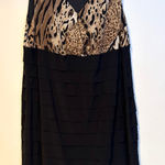 Studio I  V Neck Leopard Tiered Bottom Sheath Cocktail Dress Womens Size 20 W Photo 0