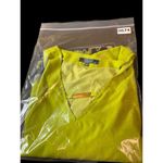 Kelly Clinton Lightweight Bright Yellow Green Floral 3/4 Sleeve Pullover Top 24 Photo 10