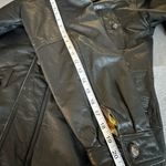 Luigi lamberto Women 50 Mid Length parka Leather Jacket Lined. Black. Black Size undefined Photo 4