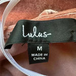 Lulus  whimsical romance pink velvet faux-wrap maxi dress slits size medium.#67 Photo 9