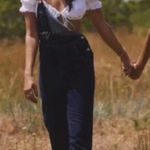 We Wore What NWT  Solid Navy Basic Overall Jumpsuit Bib Straight Leg Denim Sz XS Photo 0