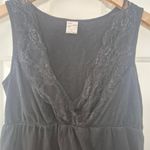Old Navy Vintage Y2K Black Lace V-neck Perfect Fit Tank Top Goth Grunge Size XS Photo 2