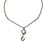 Hand Crafted Ball Chain Silver Rhinestone Pendant Photo 1