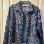 Vintage Tantrums Jean floral Jacket size M Blue Size M Photo 0