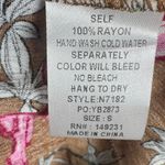 Kori  America tropical print lace up tie front wide leg palazzo pants size small Photo 5