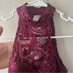 Speechless  Maroon Sequin Lace Halter Neck Bodycon Dress Size 1 NWT Photo 2
