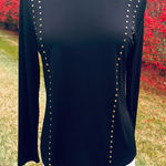 Carmen Marc Valvo Black Top with Gold Studs Photo 0