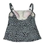 MagicSuit Tankini Top Built In‎ Bra Leopard Print Black White Grey Size 12 Photo 3