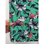 J.Crew J‎ by  Green Poppy Floral Basketweave Cotton Pencil Skirt Size 10 Photo 2