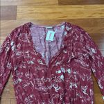 NWT Free People Intimately Everythings rosy bodysuit In Western Print size SP Red Photo 12