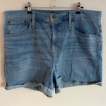 J.Crew Denim Cuff Shorts Size 33 Light Wash Casual Everyday Photo 0