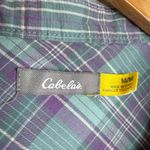 Cabela's Cabela’s Plaid Short Sleeve Button Down Shirt Women’s Size Medium Lightweight Photo 2