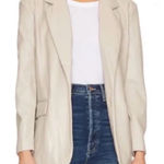 BLANK NYC  Light Beige womens Blazer small vegan leather Photo 0