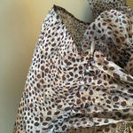 ZARA NEW ‎ ANIMAL PRINT CROPPED TOP RUCHED V-NECK WOMENS SIZE XS Photo 6