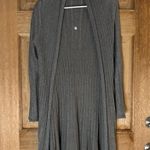 Lauren Michelle Gray Ribbed Knit Cardigan Sweater size S Photo 0
