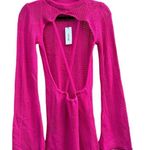 Nasty Gal Stitchy Backless Knitted Mini Cover Up Dress Hot Pink NWT Large Photo 2