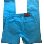 ETRO Embroidered Skinny Ankle Jean 26X28 Bright Sky Blue Italian Cotton Stretch Size 26 Photo 1