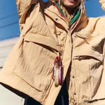 Free People Movement Billie Boxy Oversized Coat Tan Size L Photo 0