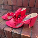 Trary Size 8 Pink Lace Up Gladiator Three Inch Block Heels Photo 3