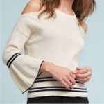 Anthropologie NWT Knitted & Knotted
Open Shoulder Ruffle Sleeve Sweater Small Photo 0