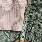 Free People  pink ribbed mock neck bishop long sleeve sweater size medium Photo 7