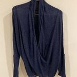 Kimchi Blue Urban Outfitters Pullover Sunny Surplice Wrap Sweater Sz Small Blue Photo 0