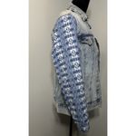 Kensie Jeans Vintage Luxe Jean Jacket Sleeve Quilted Sleeves Size Small Western Blue Photo 2
