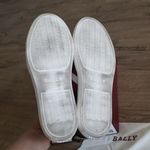 Bally Signature Red White Stripe Bronze Chic Feminine Lux SlipOn Sneaker Size 36 Gold Photo 3