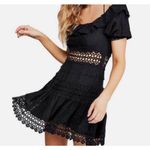 Free People  Womens Cruel Intentions Crochet-Lace Mini Dress, Black, Size 2 Photo 2