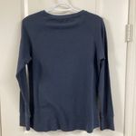 L.L. Bean Navy Waffle Knit Crewneck Black Photo 3