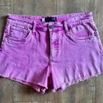 Kut from the Cloth Acid Wash Pink High Rise Jane Stretch Denim Shorts Size 8 Photo 0