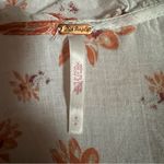 Free People White Amanda Ruffle Long Sleeve Wrap Orange Floral Top Photo 13