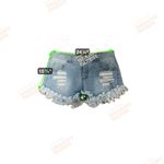Celebrity Pink  Jean Shorts Distressed Size 13 Button Fly‎ Medium Wash Photo 6