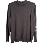 Oak + Fort  Gray Striped Sleeve Sweater Photo 0