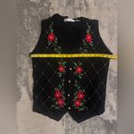 Vintage Victoria Jones Black Christmas Sweater Vest Size M Photo 4