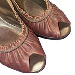 Bella Vita  Peep Toe Sling Back Brown Leather Heels size 8 Narrow Photo 7