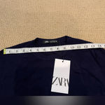 ZARA  Women's Navy Crewneck Sweater  Size XS Photo 2