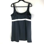 Lands' End Tankini Top Dress Underwire Removable Pads Scoop Neck Black White 8 Photo 1