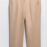 ZARA High Waist Brown Pockets Pants Photo 0