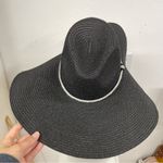 Large Black Boho Straw Woven Sun Hat Oversized Target Beach Vacation Photo 2